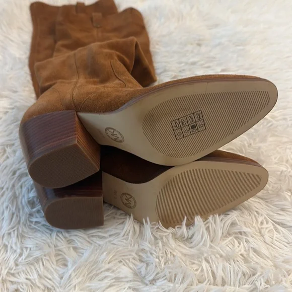 NWT $420 Michael KORS Harlow Suede Luxury OTK heel boot women size 7